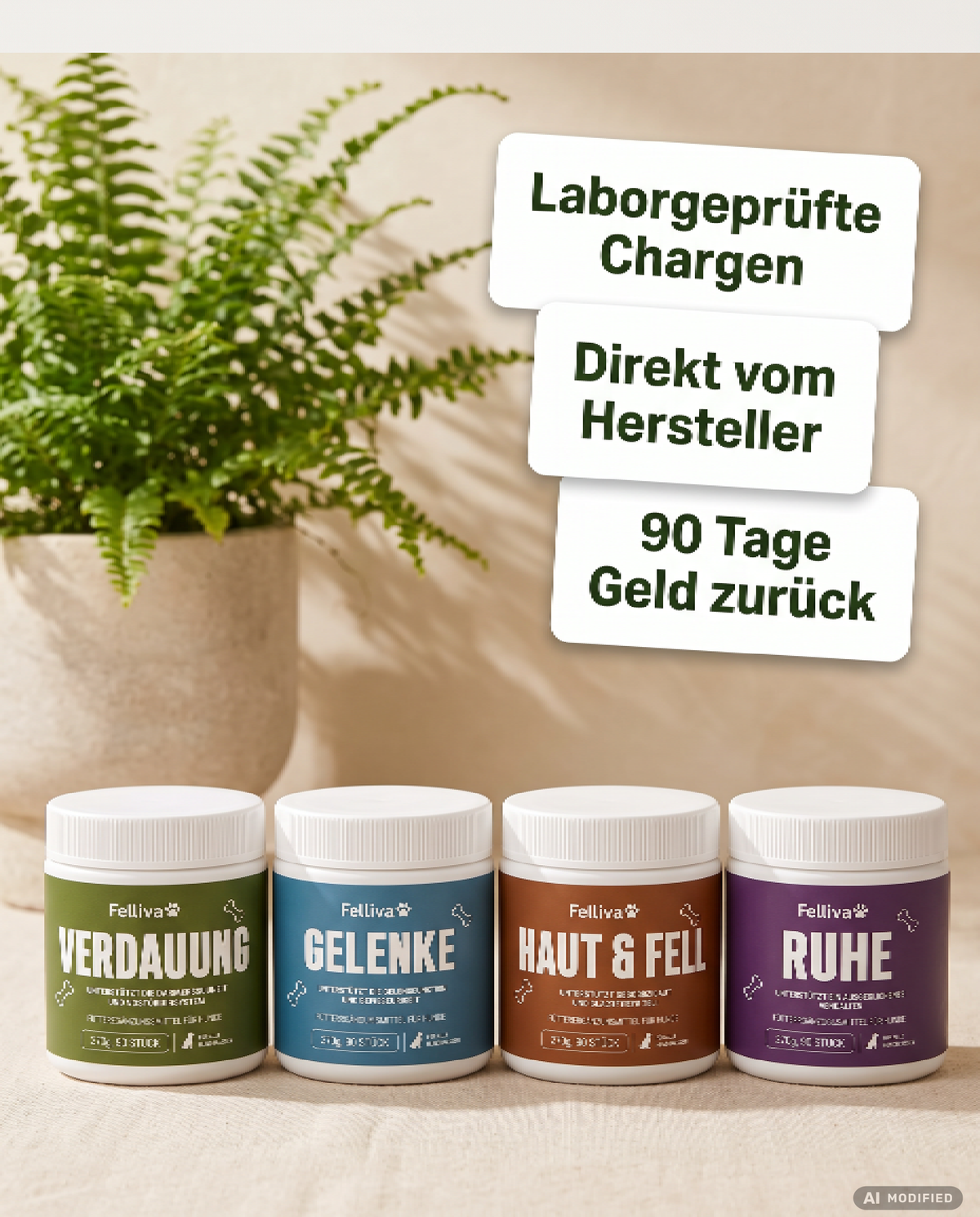 Felliva Verdauung - Soft Chews für Darm & Immunsystem, 270g, 90 Stück