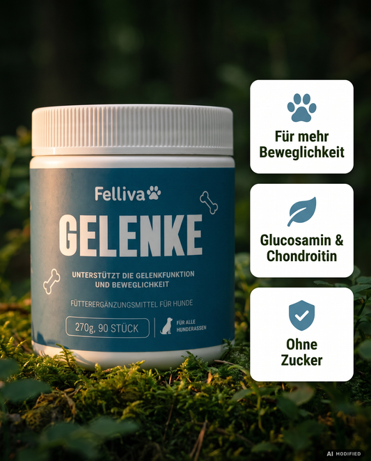 Felliva Gelenke - Soft Chews für mit Glucosamin & Chronndroitin, 270g, 90 Stück
