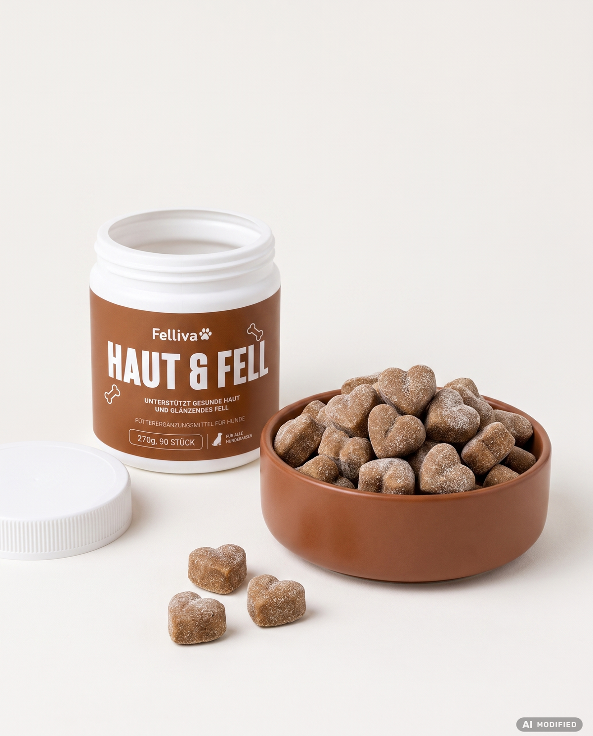 Felliva Haut & Fell - Soft Chews für mit Omega-3 & Biotin, 270g, 90 Stück